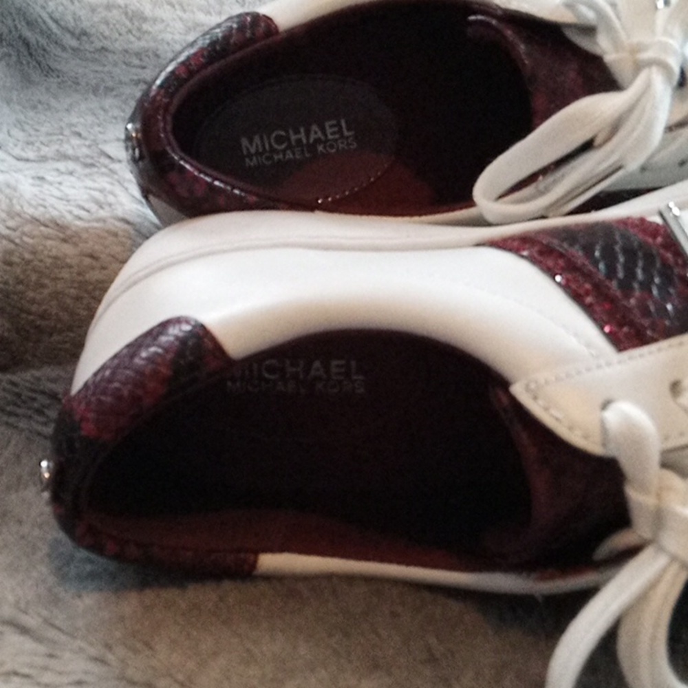 Michael Kors Irving Python Embossed Stripe Sneake… - image 7